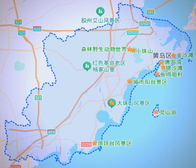 【黄岛电子地图,青岛地图黄岛区地图】