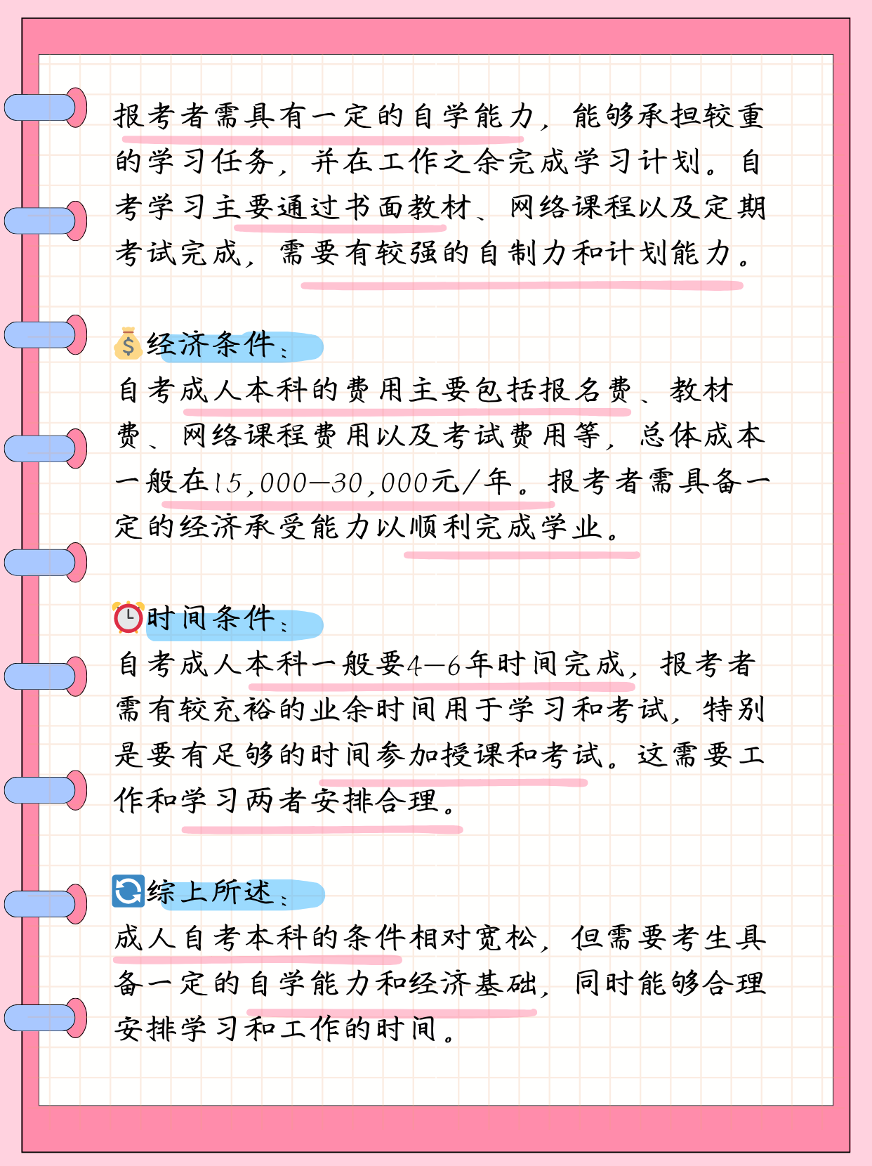 自考本科需要什么条件与要求（自考研究生需要什么条件与要求）